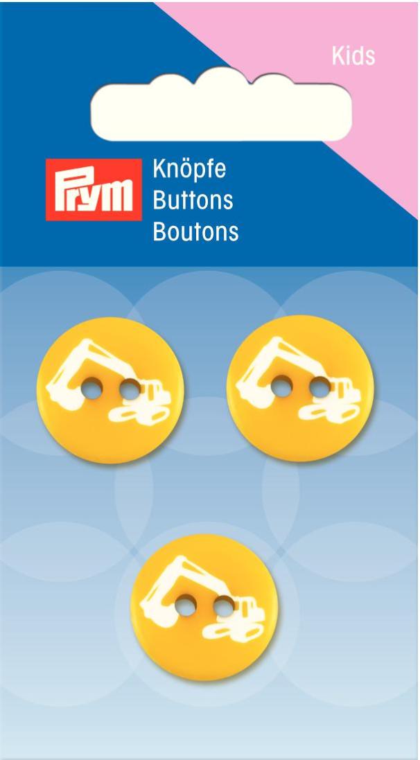 Prym 2-Hole Kids Excavator Buttons