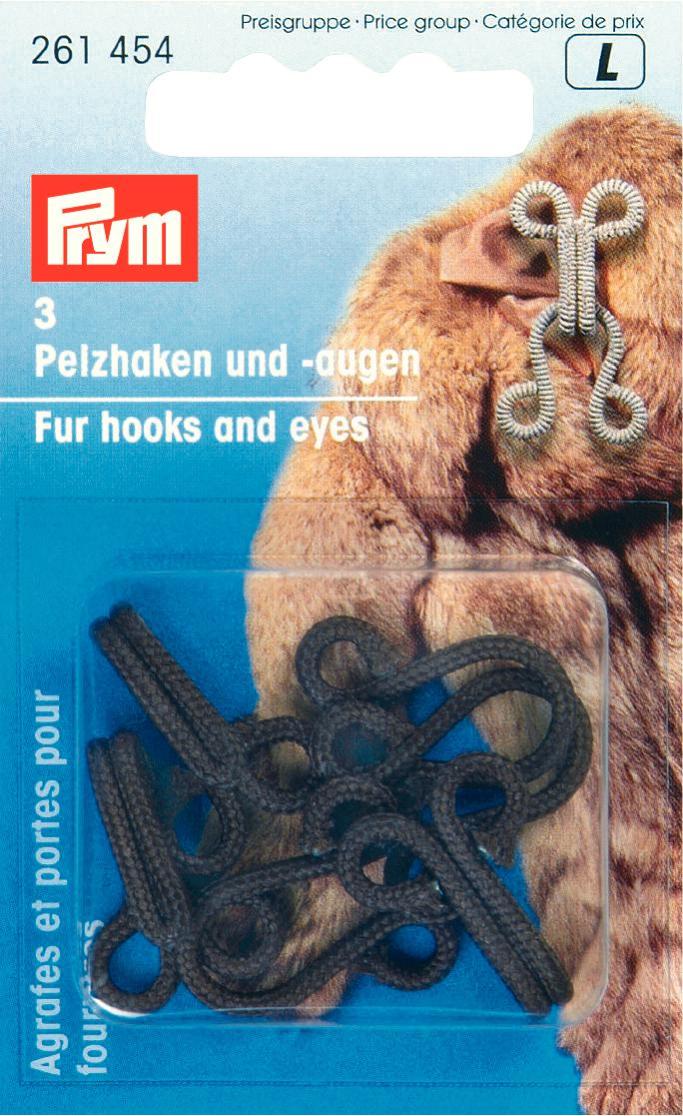 Prym Brown Fur Hook and Eyes