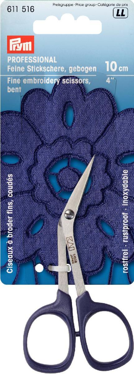 Prym Fine Embroidery Scissors, Bent