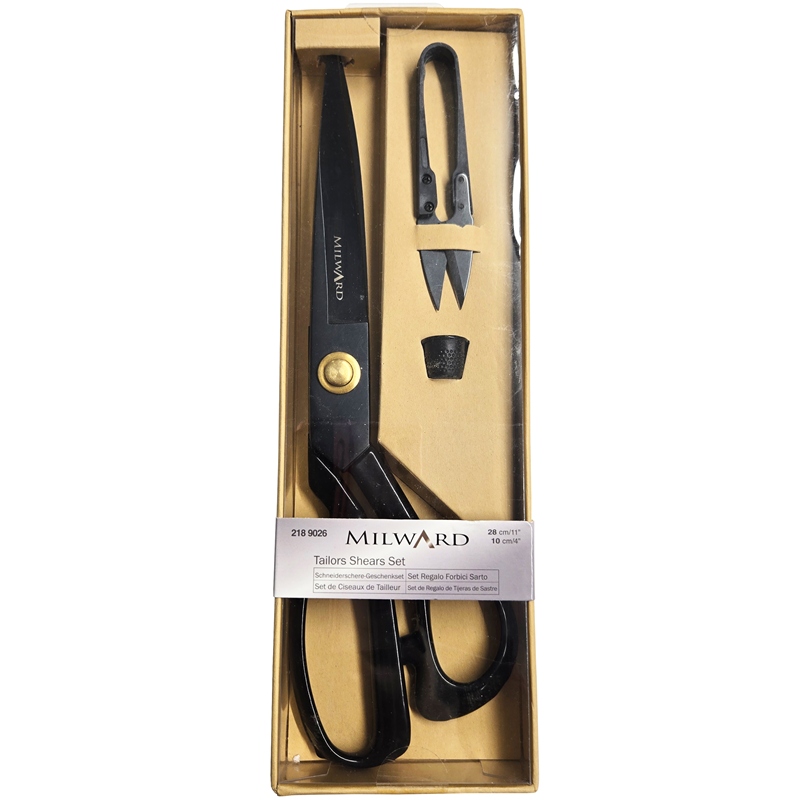Milward 28cm Black Tailors Scissors Set