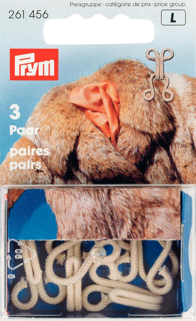 Prym Beige Fur Hooks and Eyes