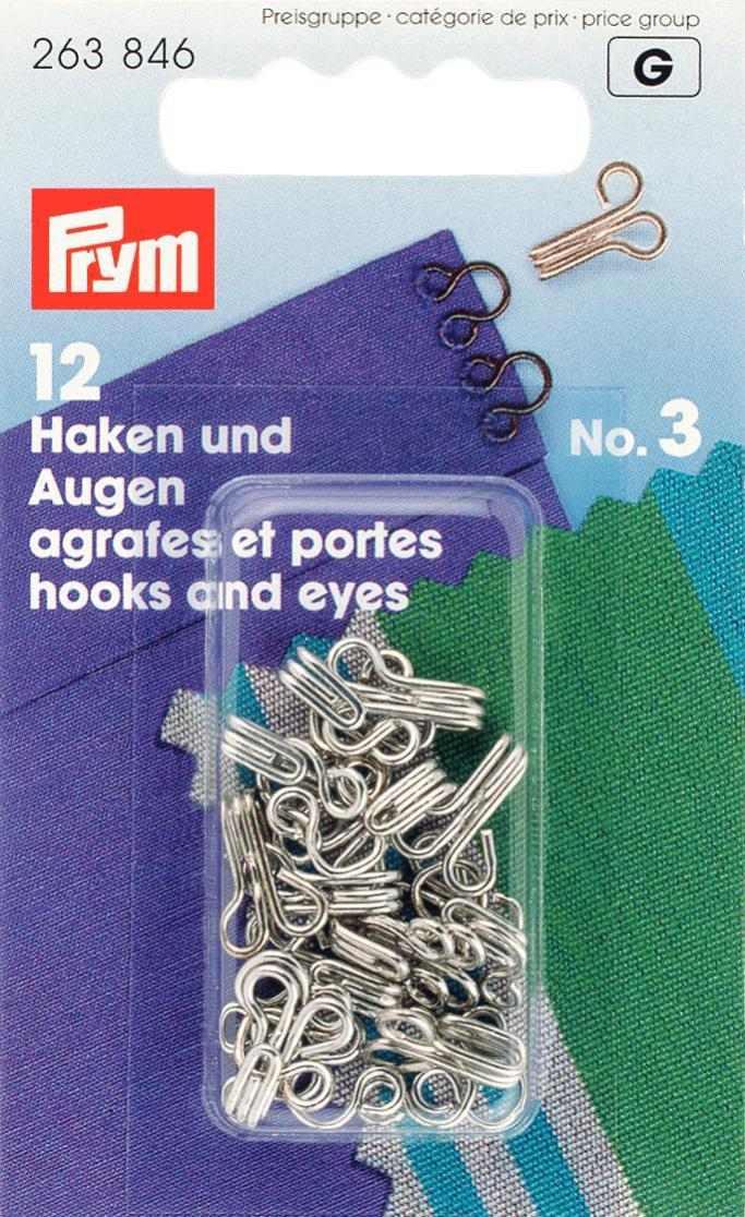 Prym Size 3 Hooks and Eyes