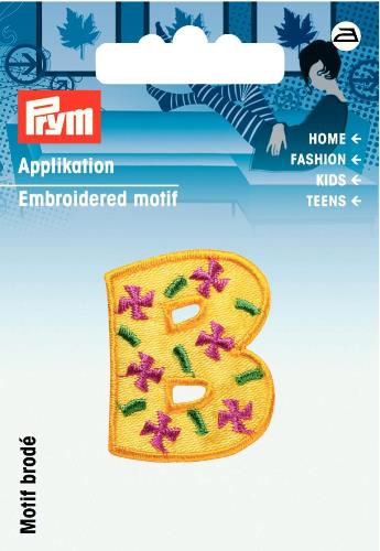 Prym Embroidered Letter 'B' Motif