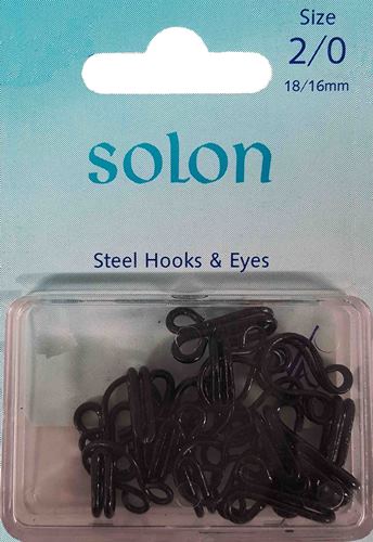 Steel Hooks & Eyes Size 2/0