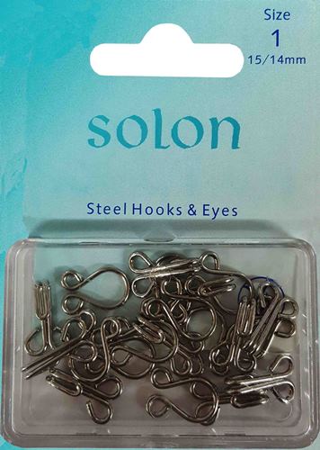 Steel Hooks & Eyes Size 1/0