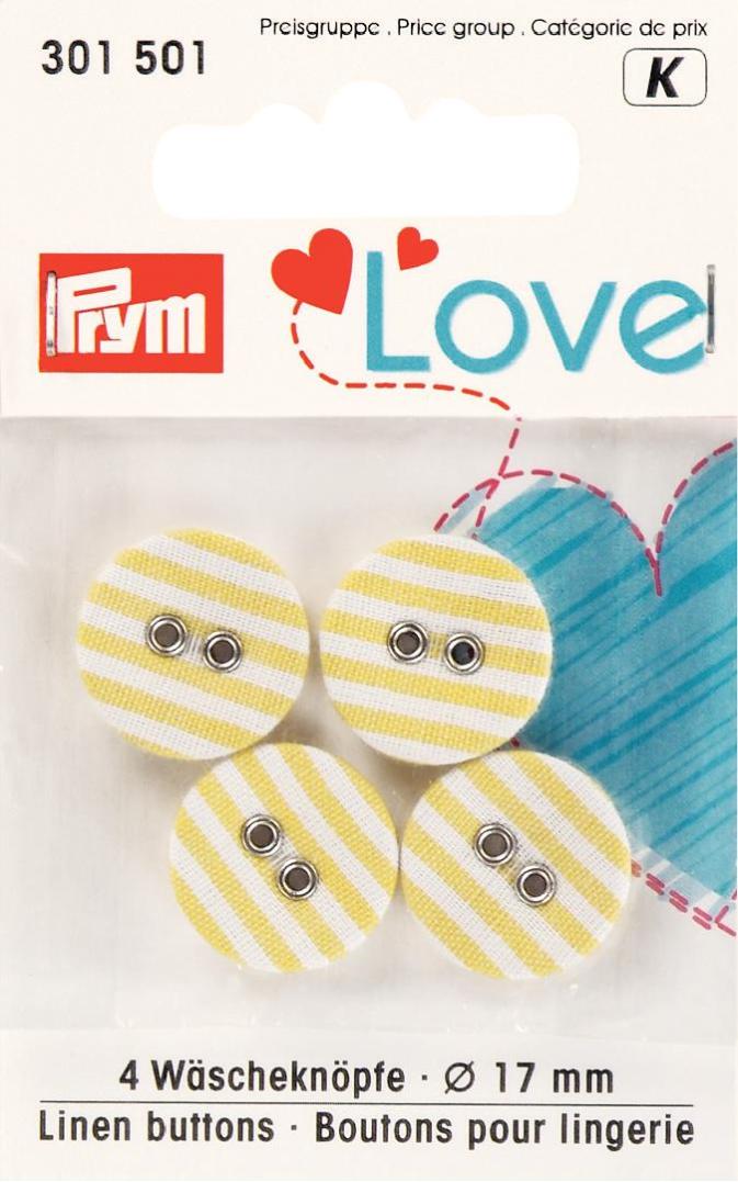 Prym 2-Hole Linen Covered Buttons