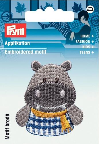 Prym Embroidered Hippo Motif