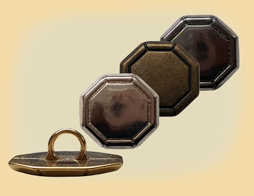 Metal Octagon Shank Button